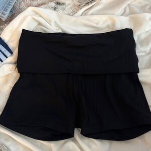 Aeropostale Fold Over Black Women's Shorts